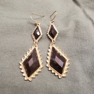 Black and gold earrings